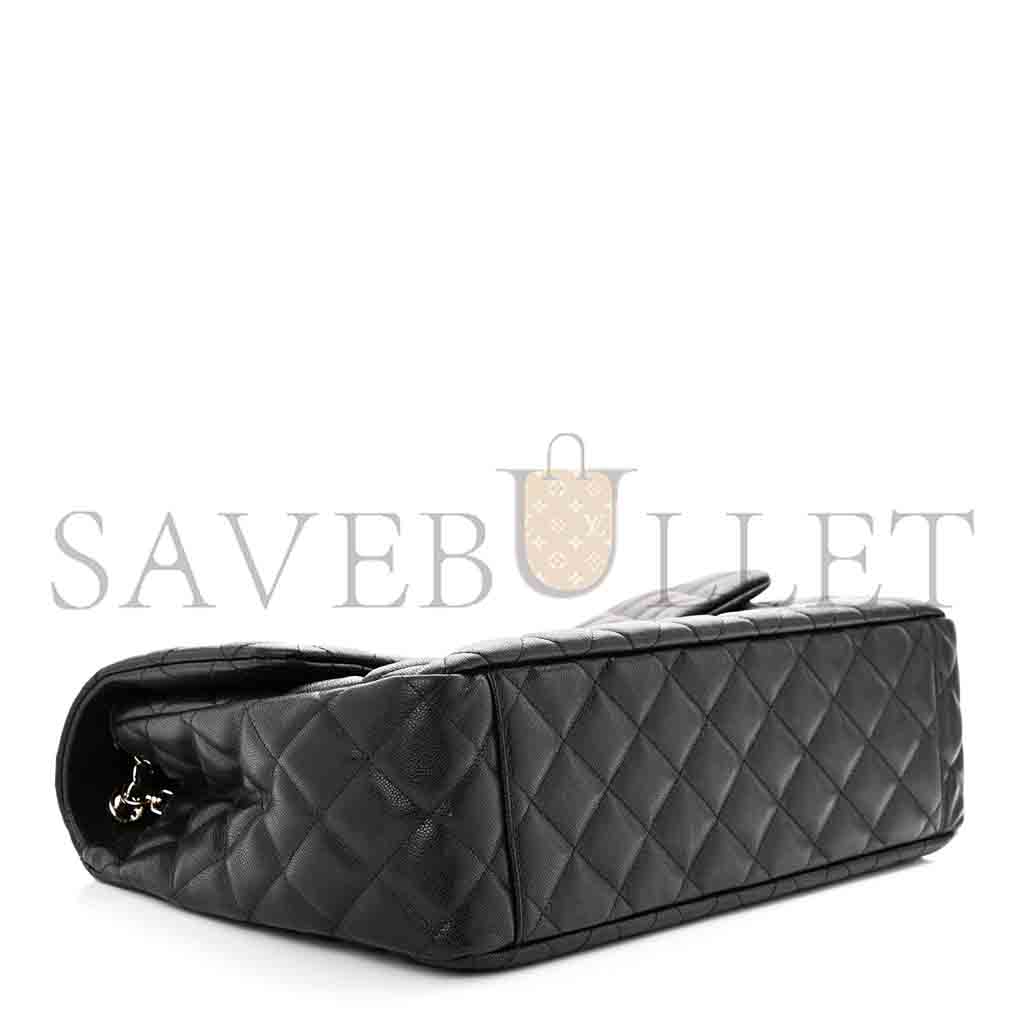 CHANEL MASTER MAXI CF40 CAVIAR QUILTED TRAVEL FLAP BAG (40*27*12cm) 